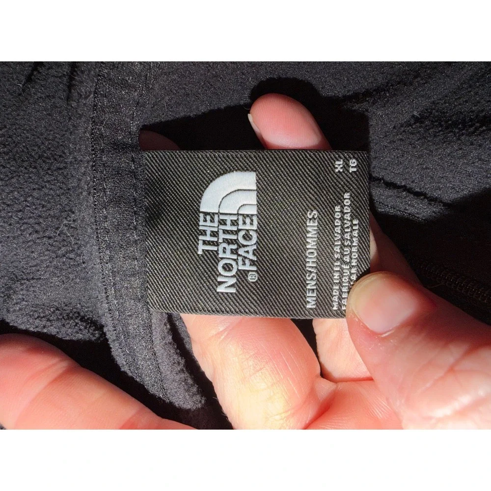 The North Face TKA Glacier 1/4-Zip Fleece Pullover Hero Blue Black Mens XL AA1‎